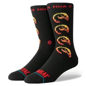 Stance Mens Anthem x Mortal Kombat 'Finish Him' Crew Socks Black Size L 9-12